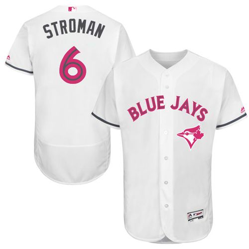 Blue Jays #6 Marcus Stroman White Flexbase Authentic Collection Mother's Day Stitched MLB Jersey